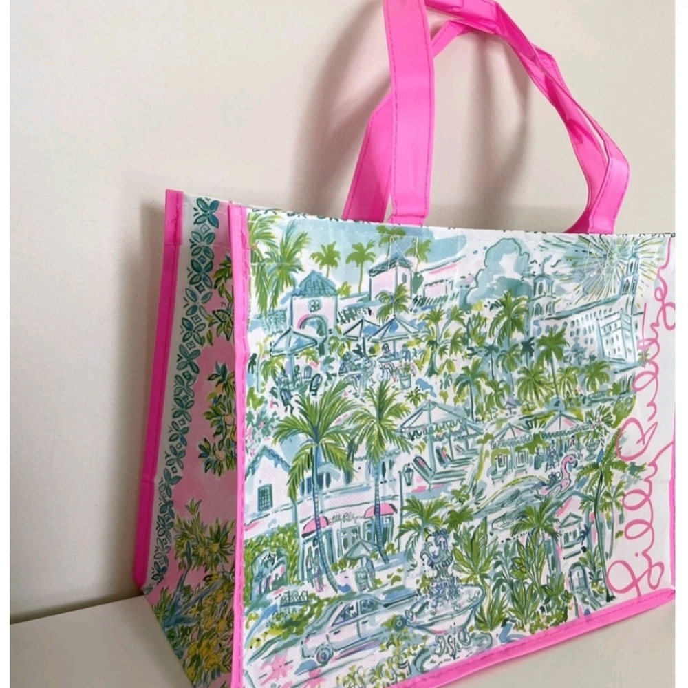 NWOT - Lilly Pulitzer West Palm Beach Tropical Pink Tote - Picture 7 of 9
